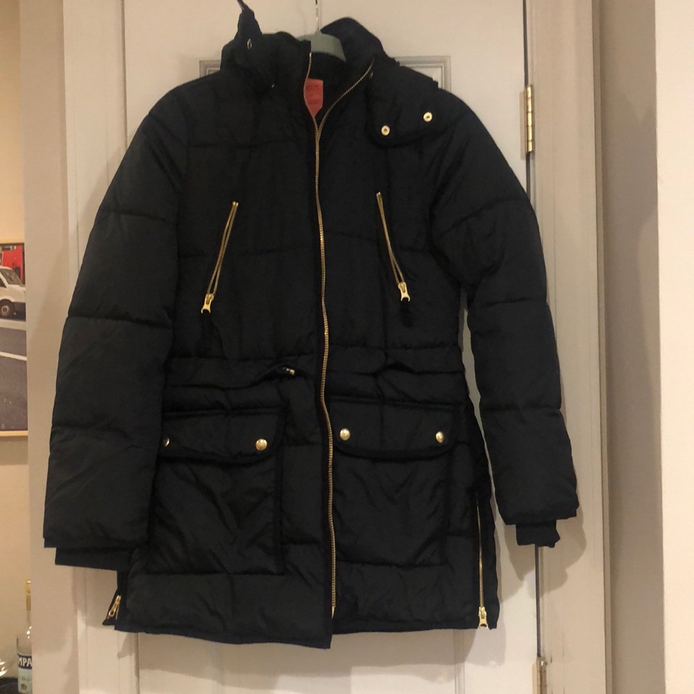 J Crew Signature Puffer with Primaloft, black, xsmall, excellent condition.